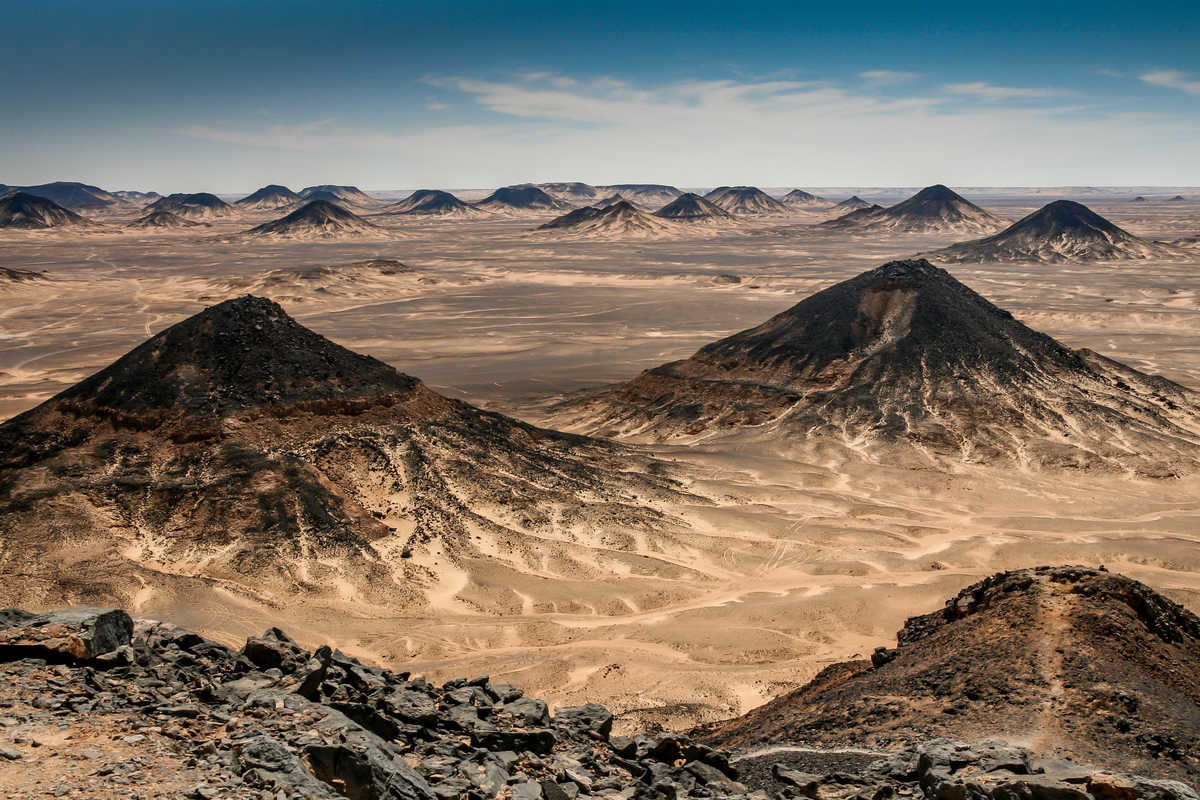 Désert noir en Egypte