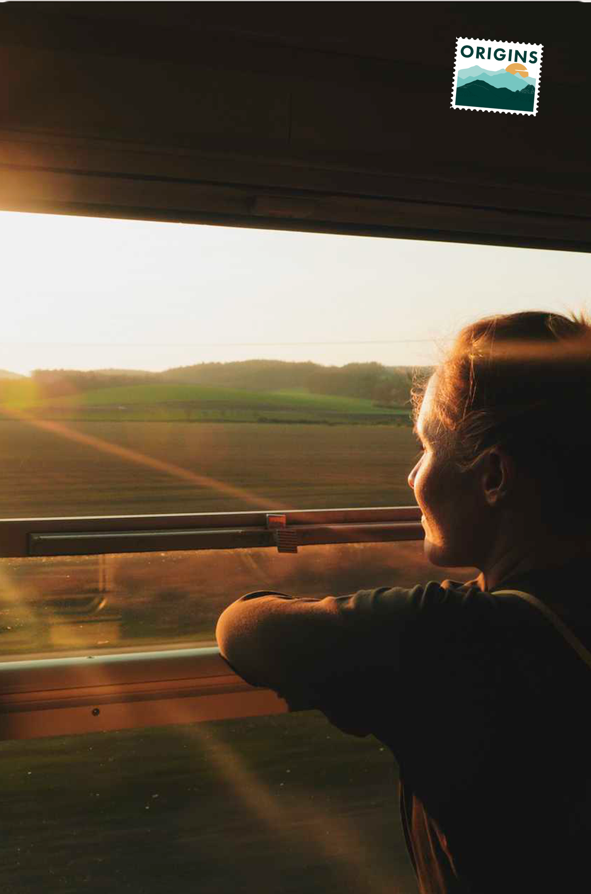 Femme en voyage dans le train