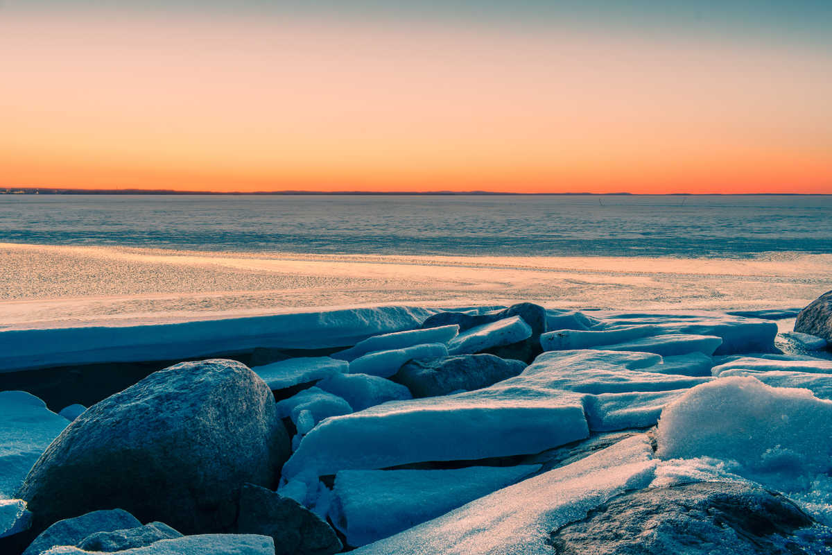 Finlande lac de Näsijärvi hiver