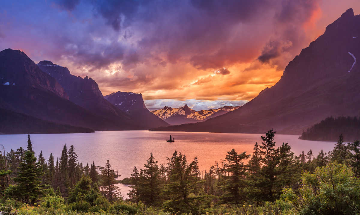 Glacier National park, Canada, lac de St Mary