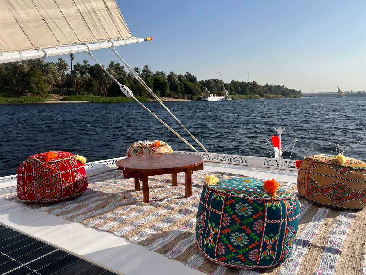 intérieur d'un Felouque sur le nil, Egypte © Altaï intérieur d'un Felouque sur le nil, Egypte