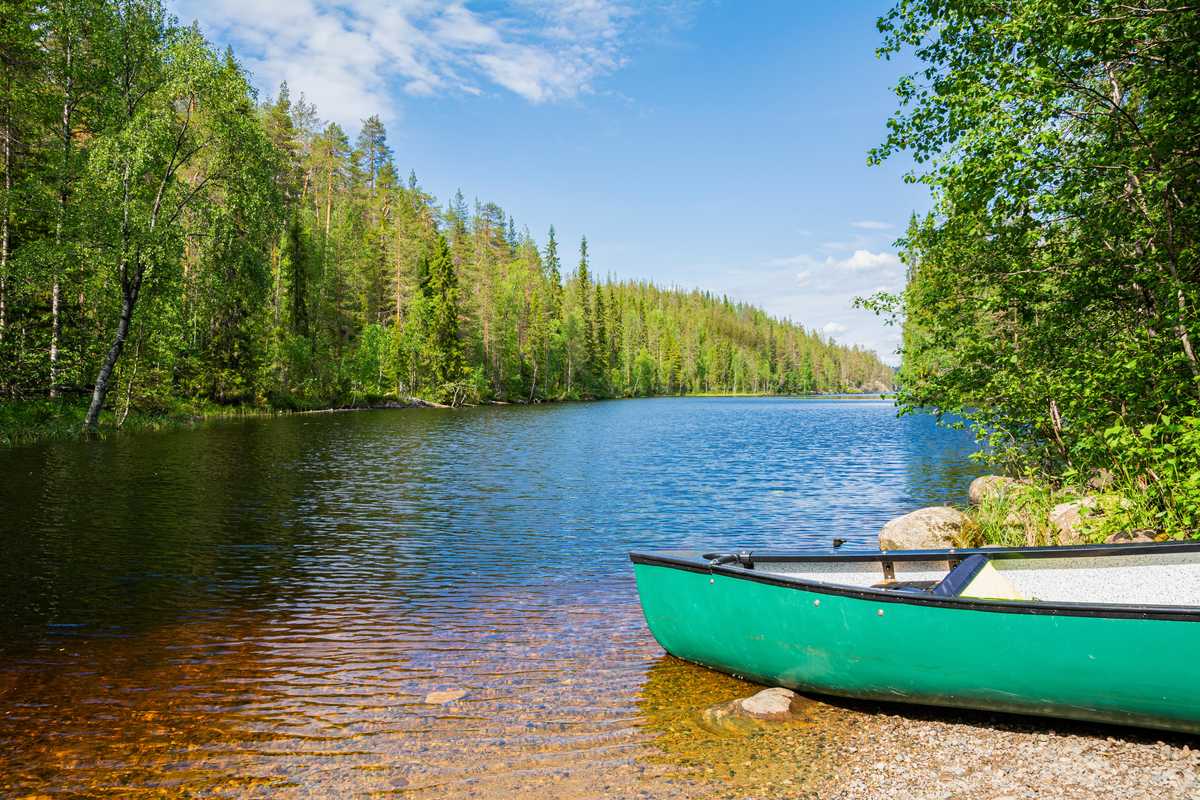 Kayak en Finlande  sur le lac de Hossa