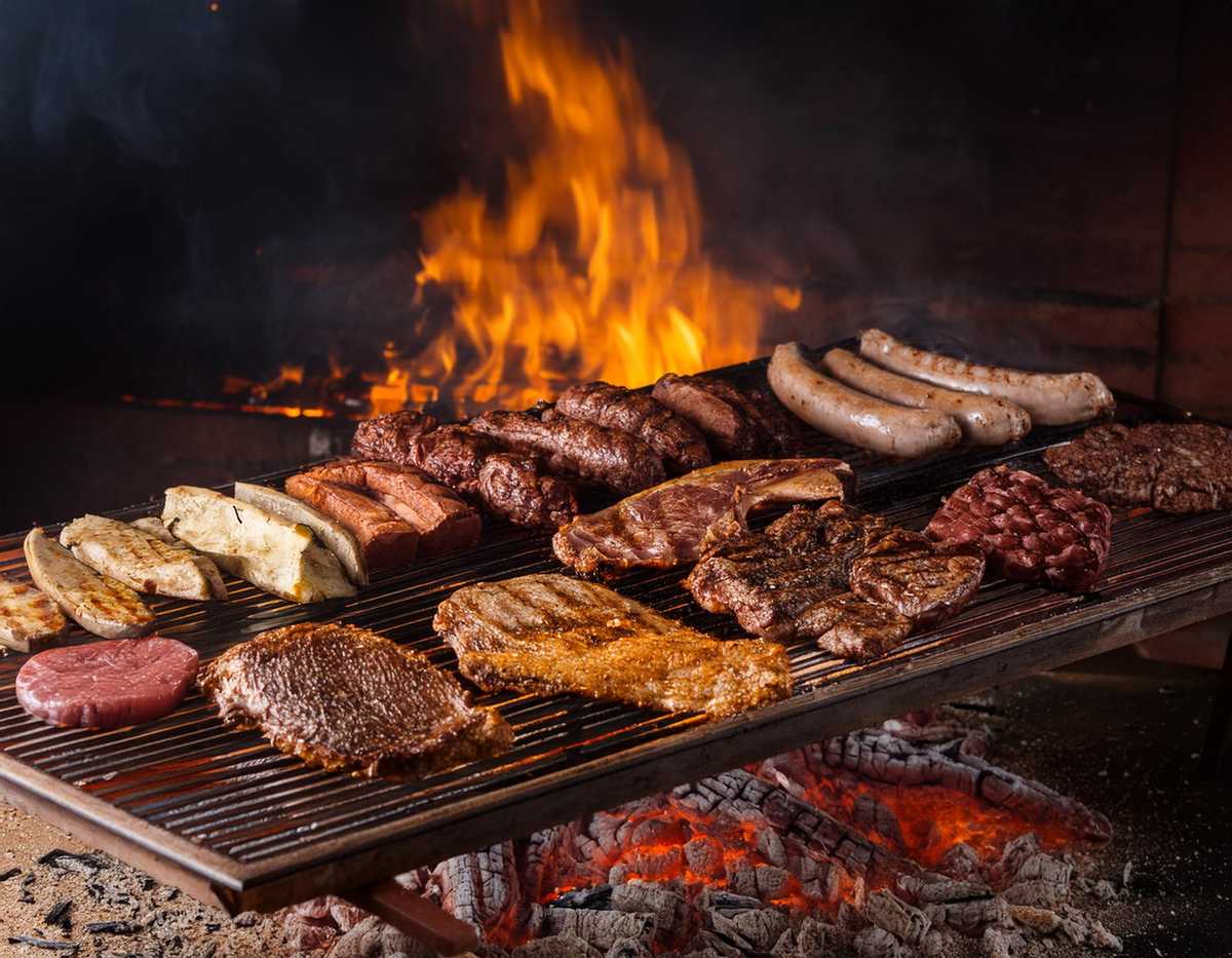 l'asado, célèbre barbecue argentin à cuisson lente