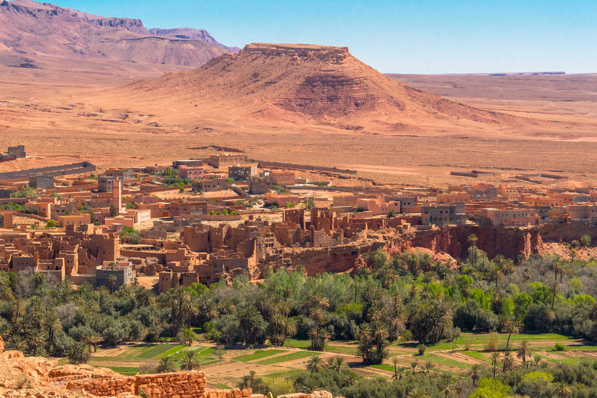 les gorges de Toudgha vues d'en haut, Haut Atlas, Maroc