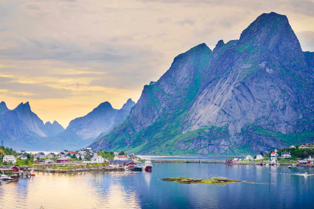 Paysage de Norvège dans les îles lofoten en Norvège