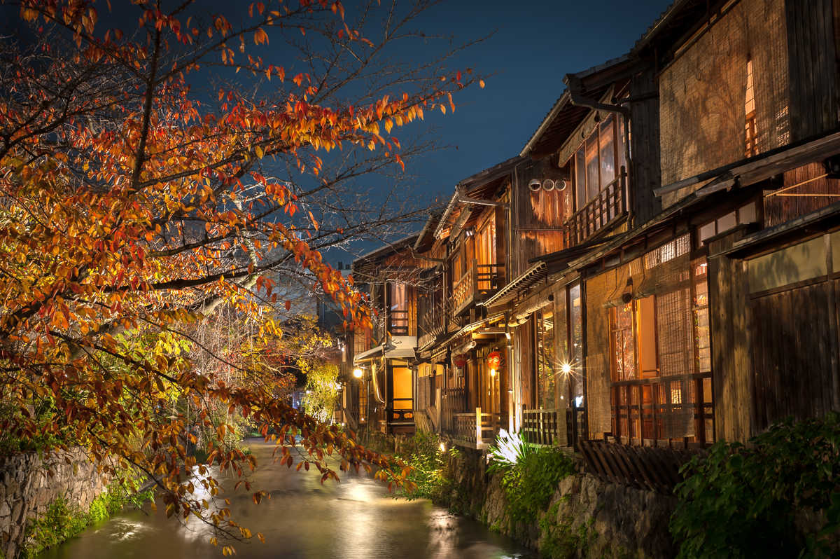 Quartier de Gion de nuit, Kyoto, Japon © Adobe Stock Quartier de Gion de nuit, Kyoto, Japon