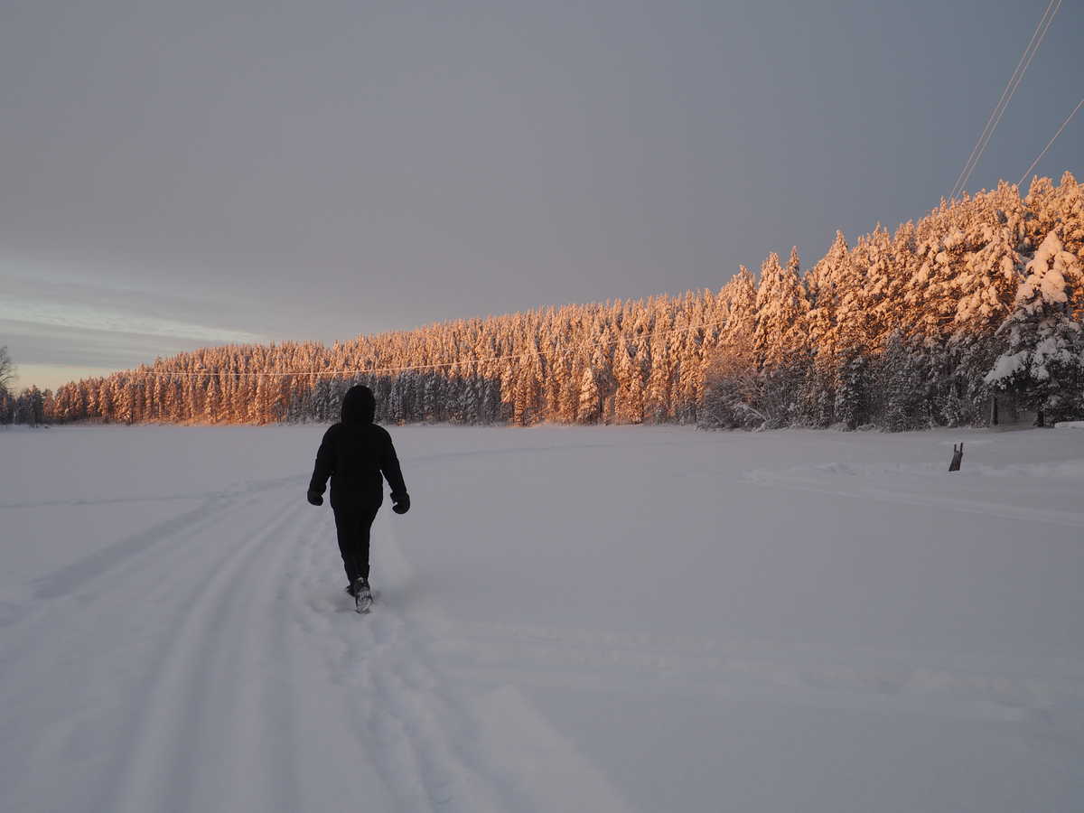 Randonneur en finlande