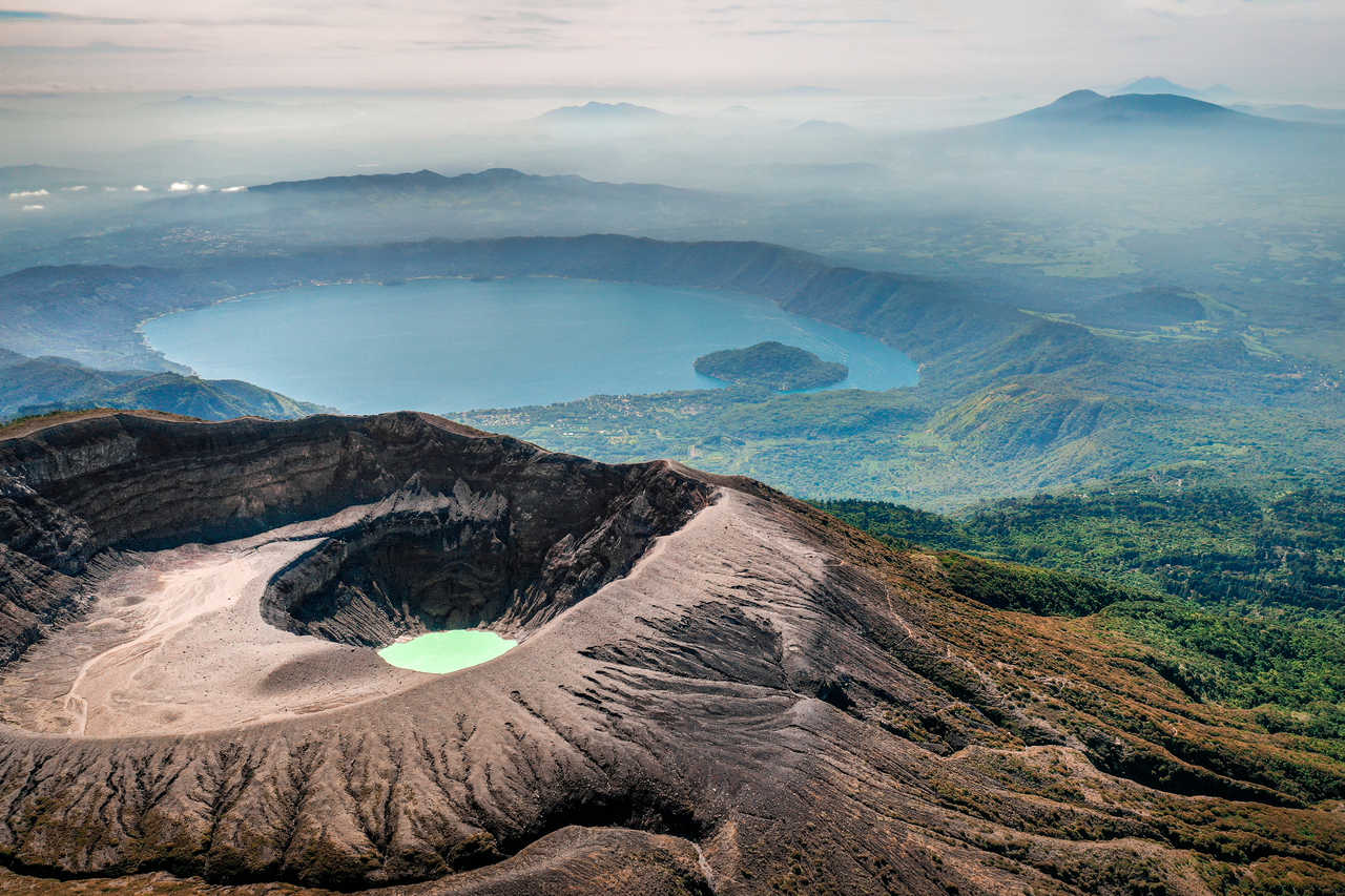 aerial-view-of-santa-ana-volcano-with-lake-and-mountain-cloud-backdrop