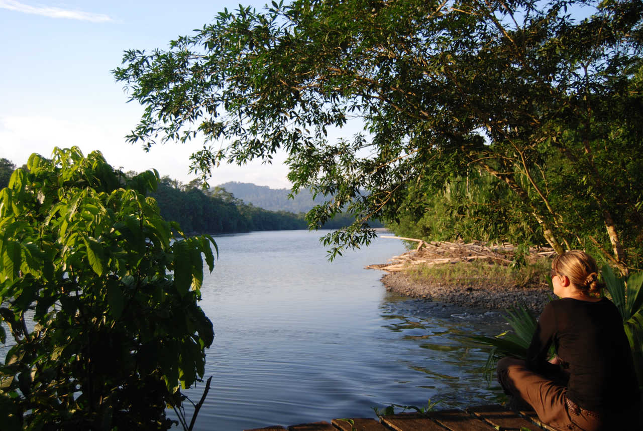 Ambiance de fin de journée en Amazonie en Equateur