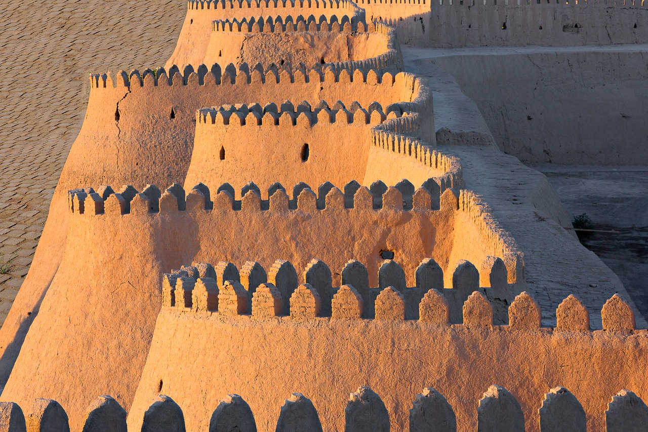 Anciens murs de la ville de Khiva, Ouzbékistan
