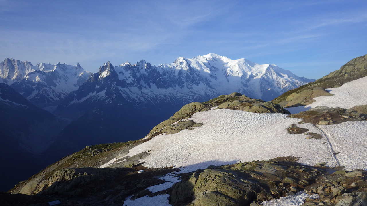 Autour du refuge du Lac Blanc, massif du mont Blanc