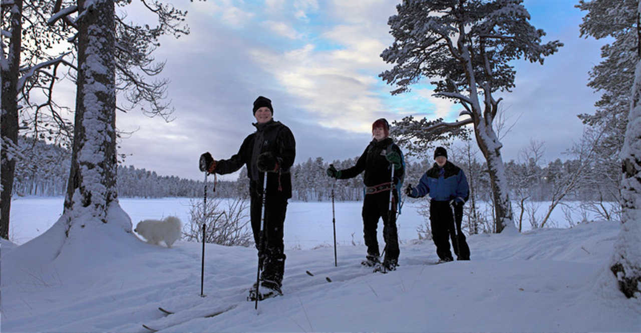 Balade en ski de fond près du lac d'Inari