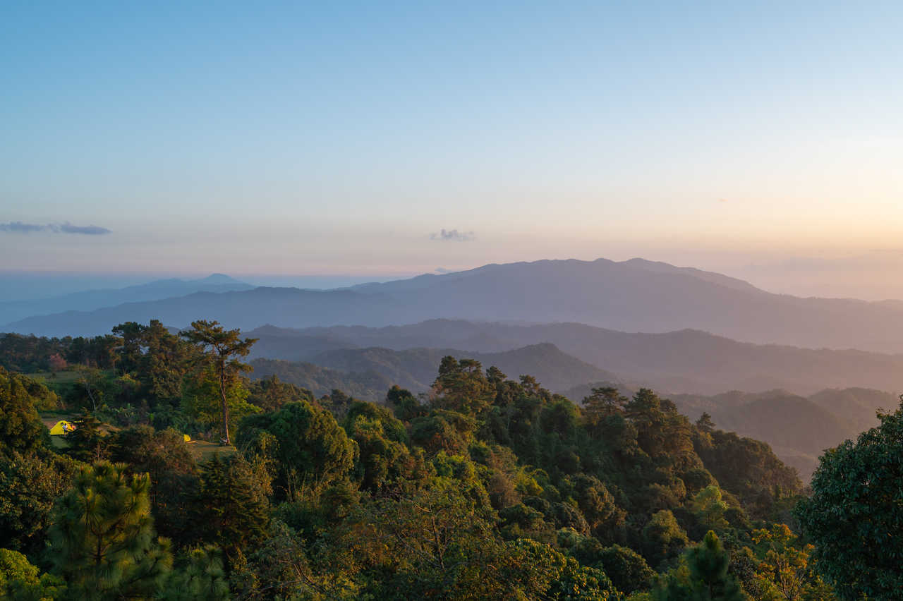 Belle vue dans les montagnes du nord de la Thaïlande