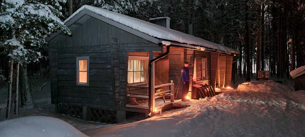 Cabane dans le parc de Hossa en Finlande