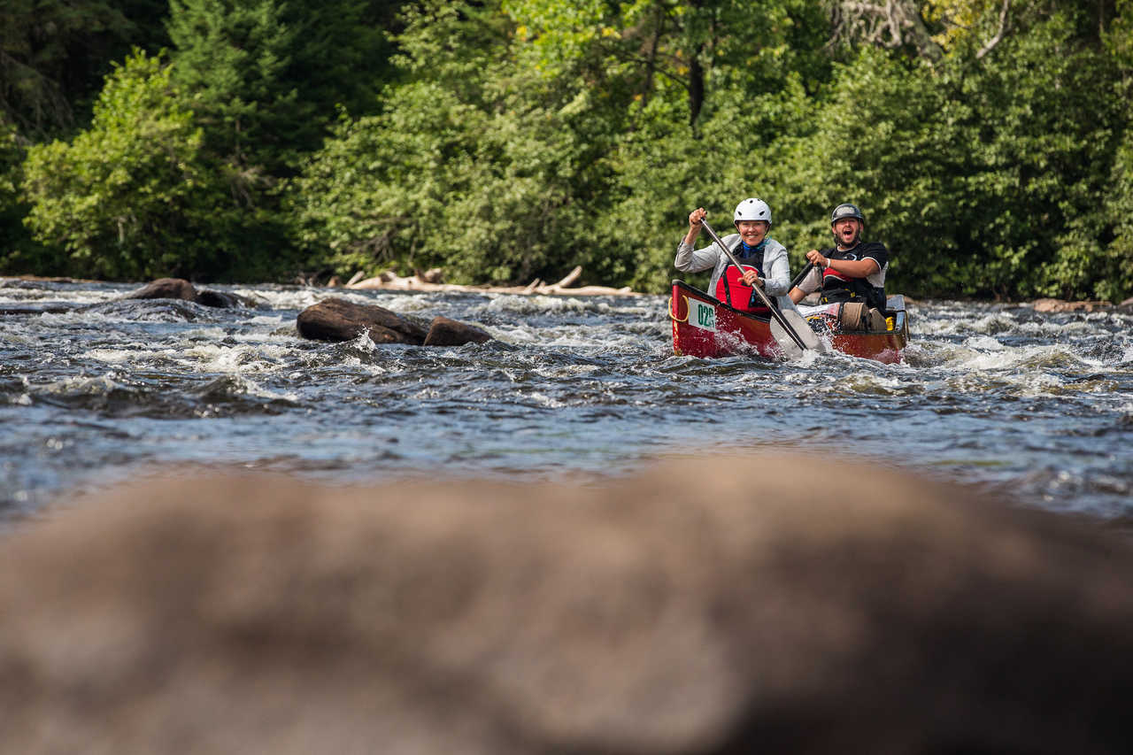Canoe en eaux vives au Québec, Canada