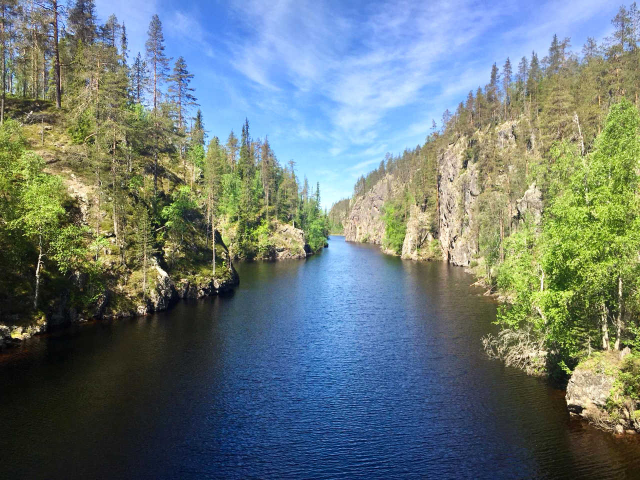 Canyon dans le parc national de Hossa en Finlande