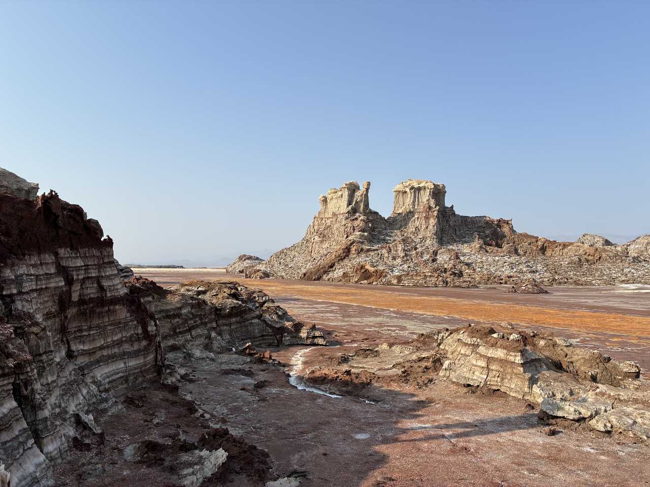 Canyon de sel rose dans la dépression de Danakil