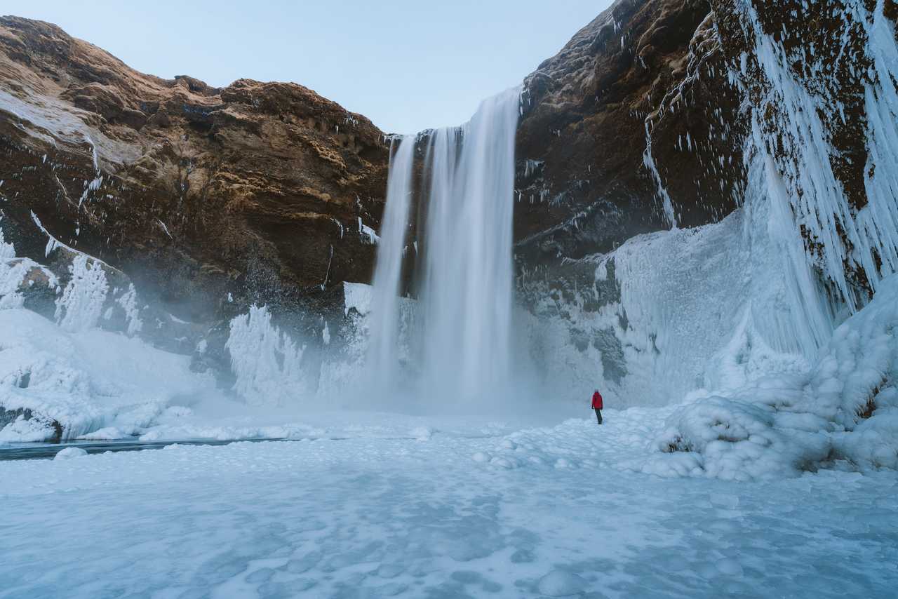 Cascade gelée de Skogafoss