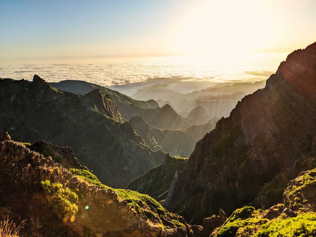 Coucher de soleil à Pico Arieiro, Madère