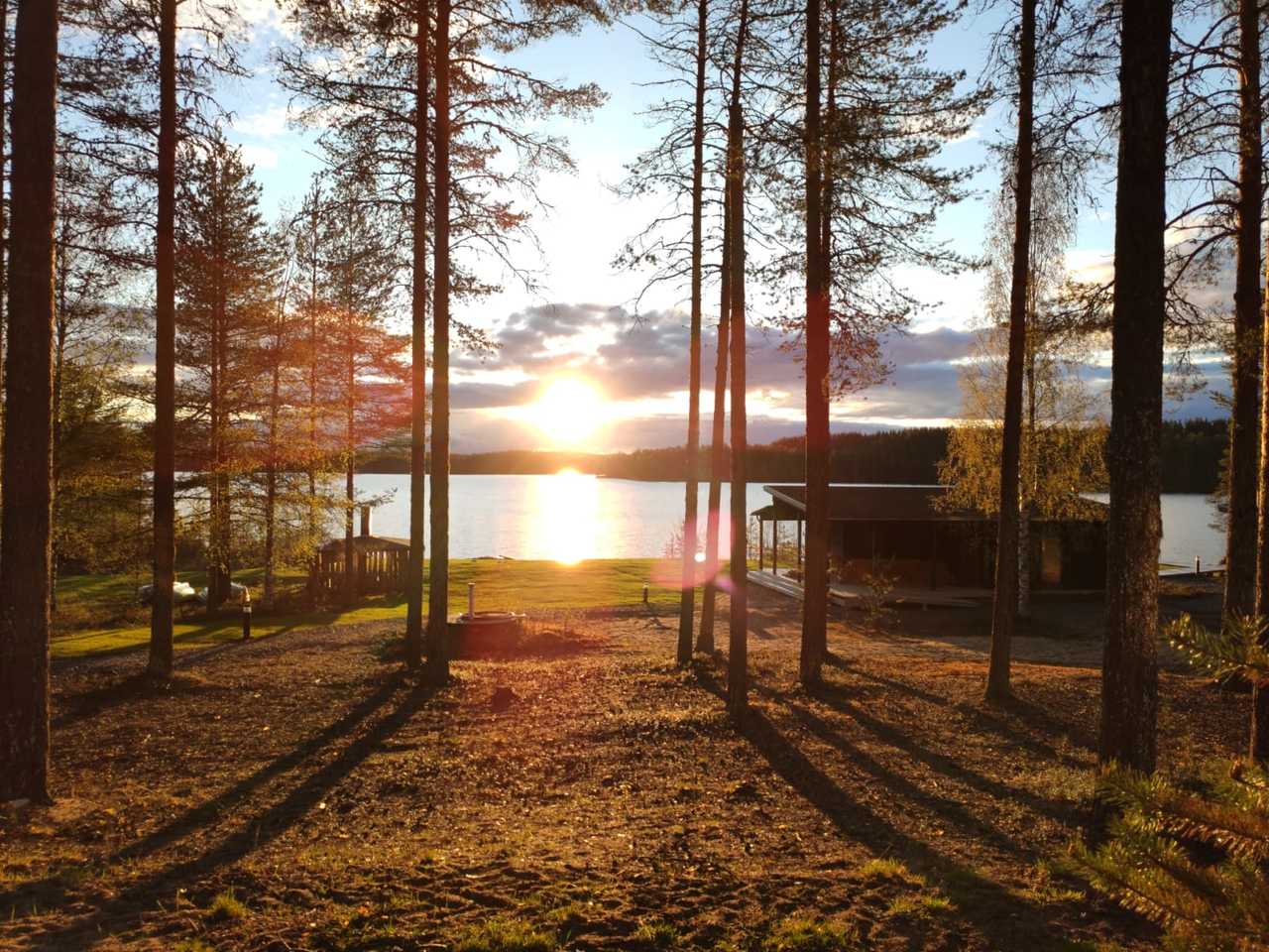 Coucher de soleil en Finlande l'été