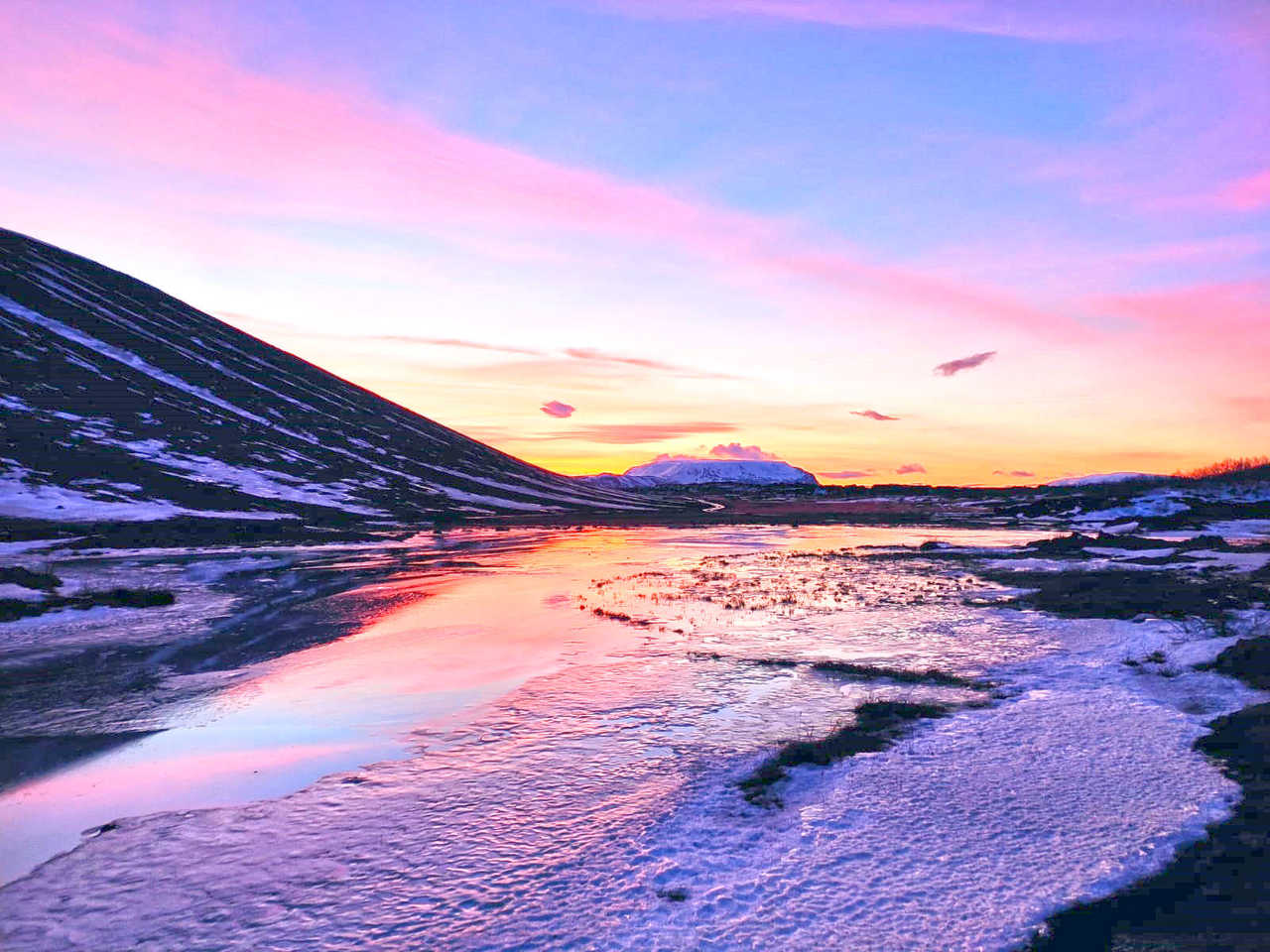 Coucher de soleil sur l'Islande