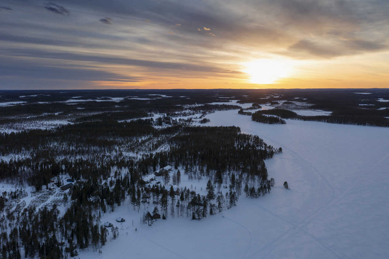 Coucher de soleil sur Saija Lodge