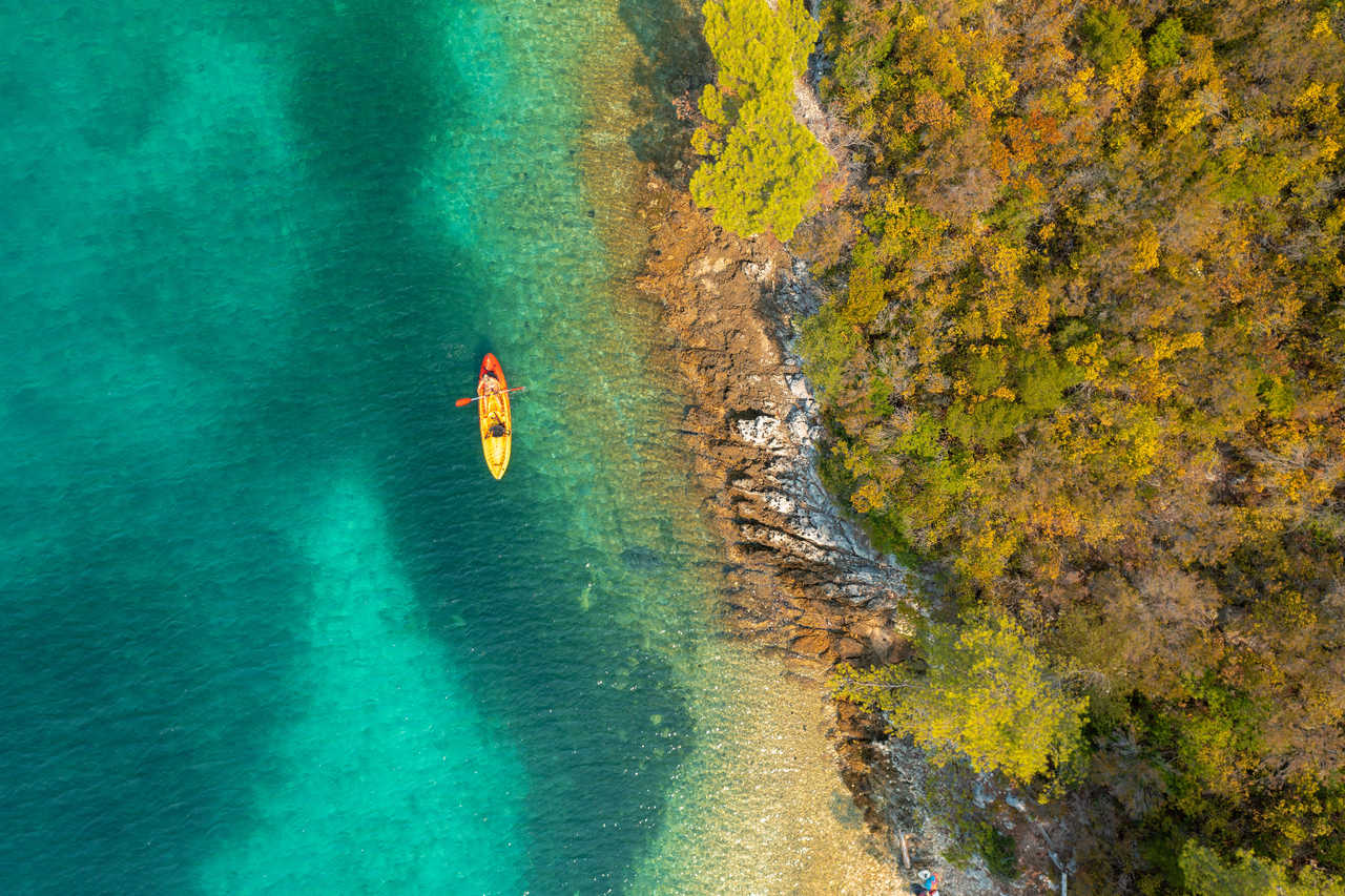 Croatie, kayak en mer Adriatique