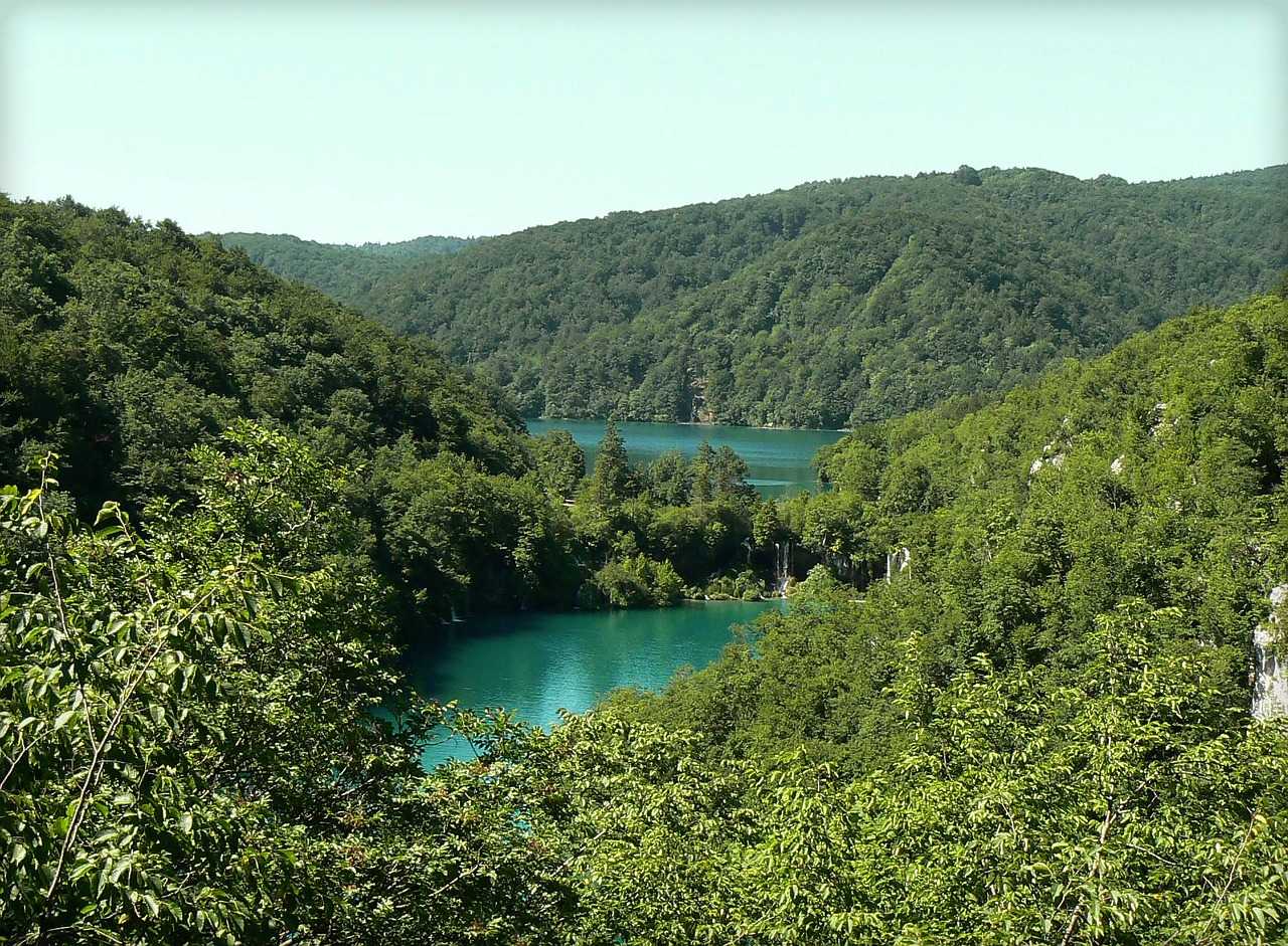 Croatie, vue sur les lacs de Plitvice