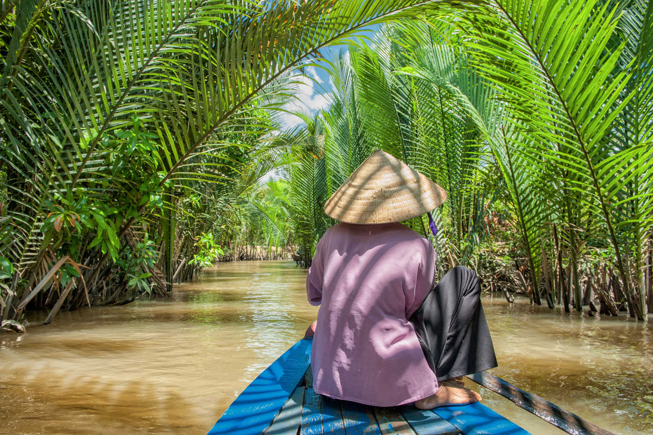 Croisière sur un bateau traditionnel à Ben Tre au Vietnam