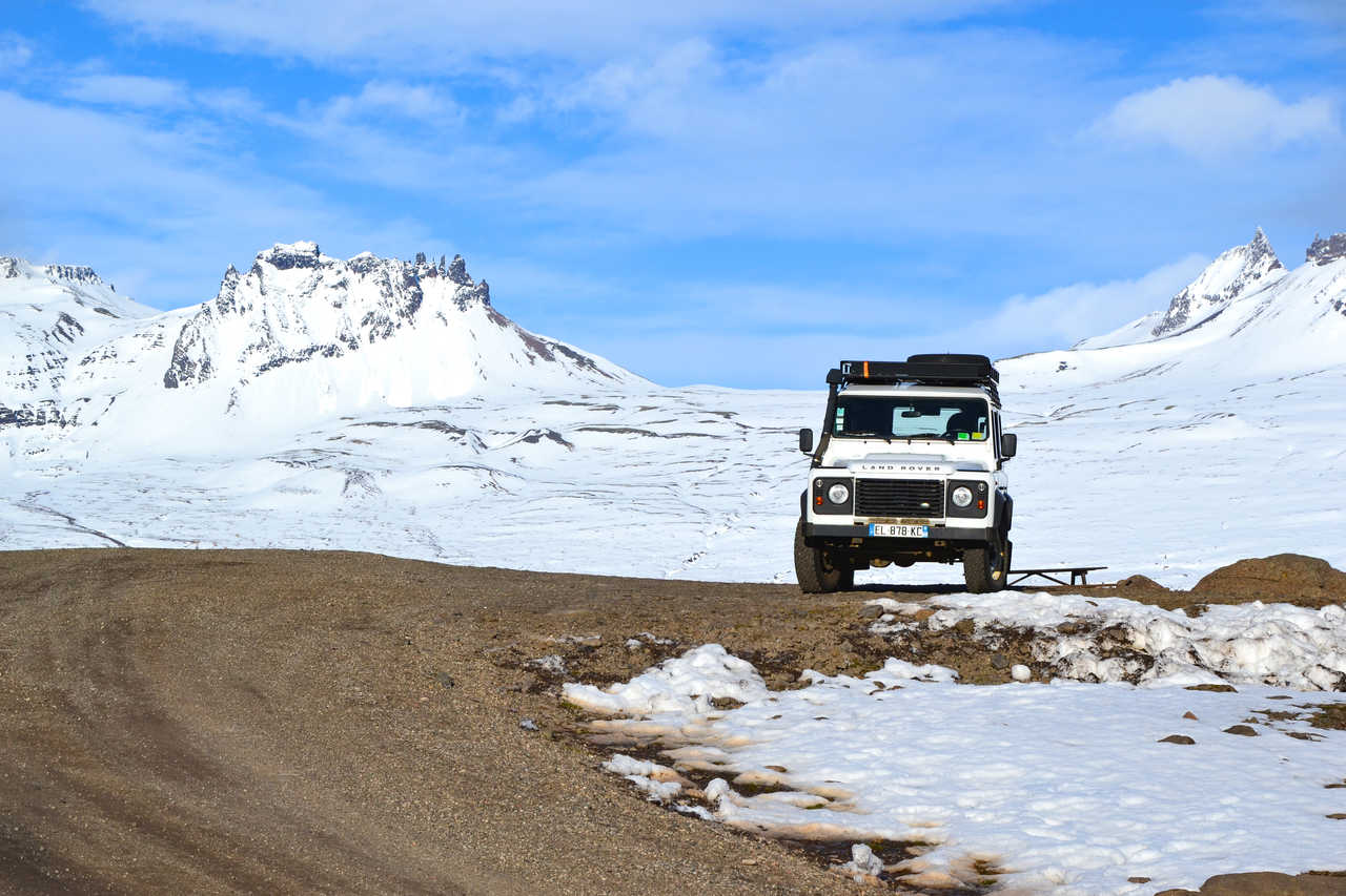 En Land Rover en Islande