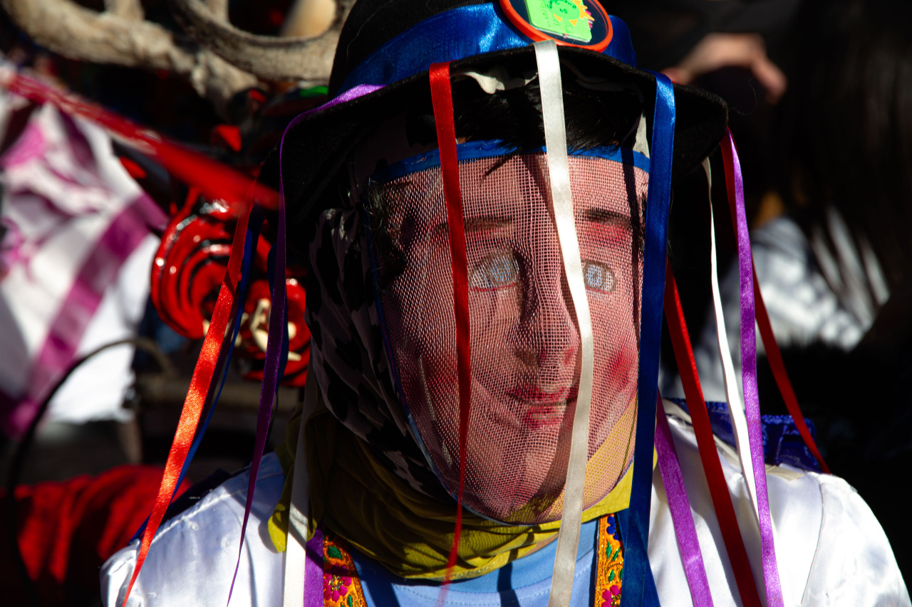 Déguisement pendant la fêtes de DIablada Pillaro