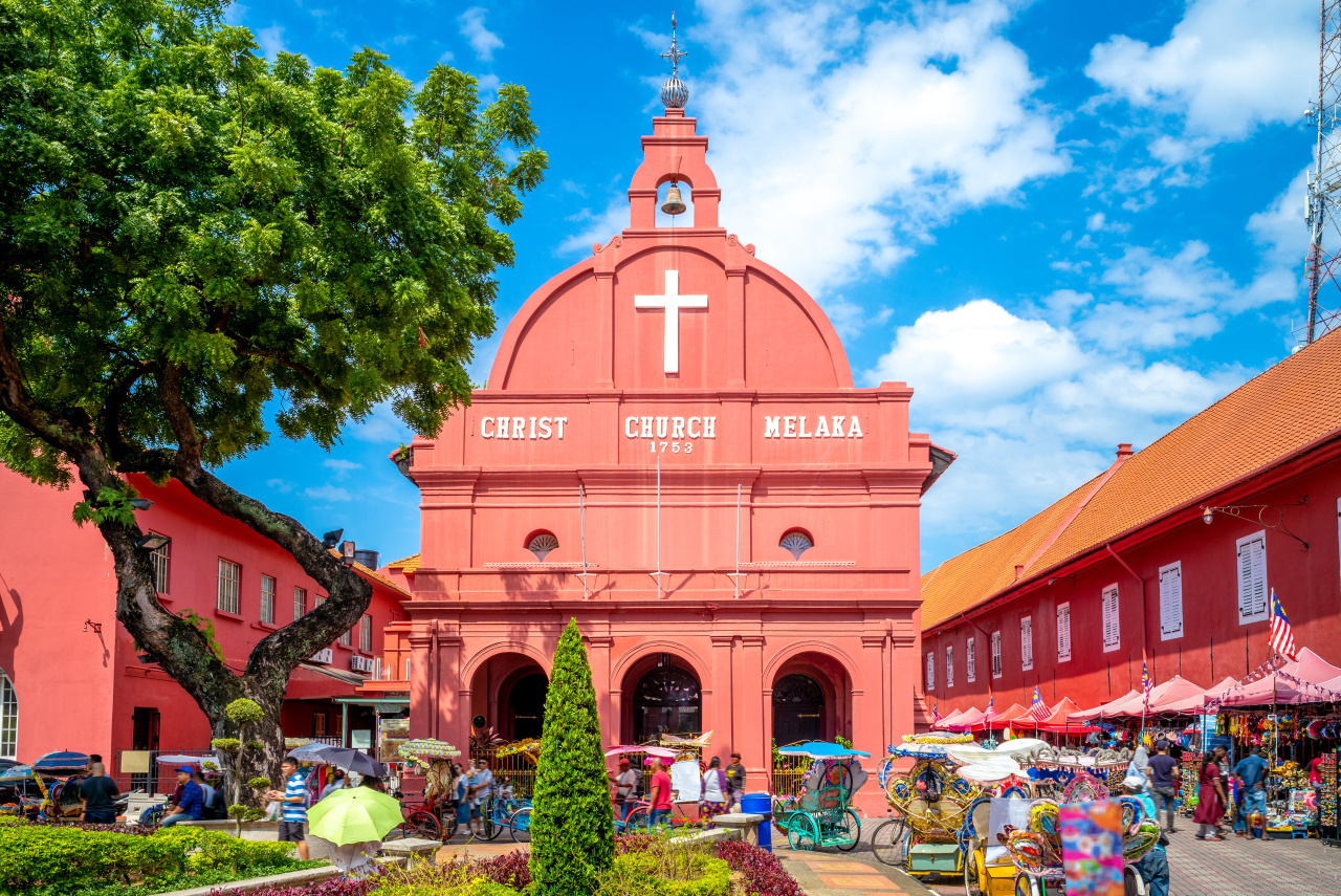 Eglise et place Hollandaise à Melaka en Malaisie