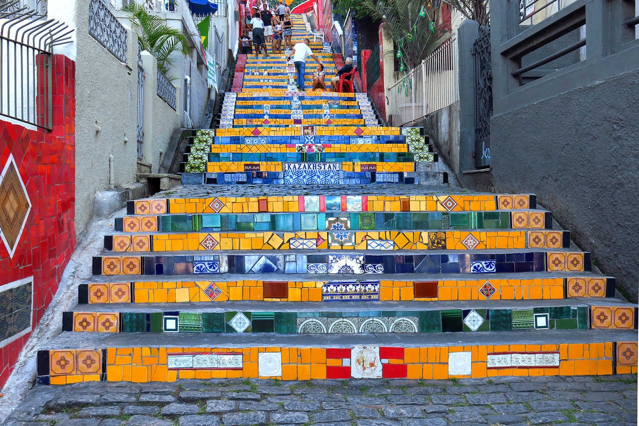Escadaria de Selaron à Santa Teresa, Rio