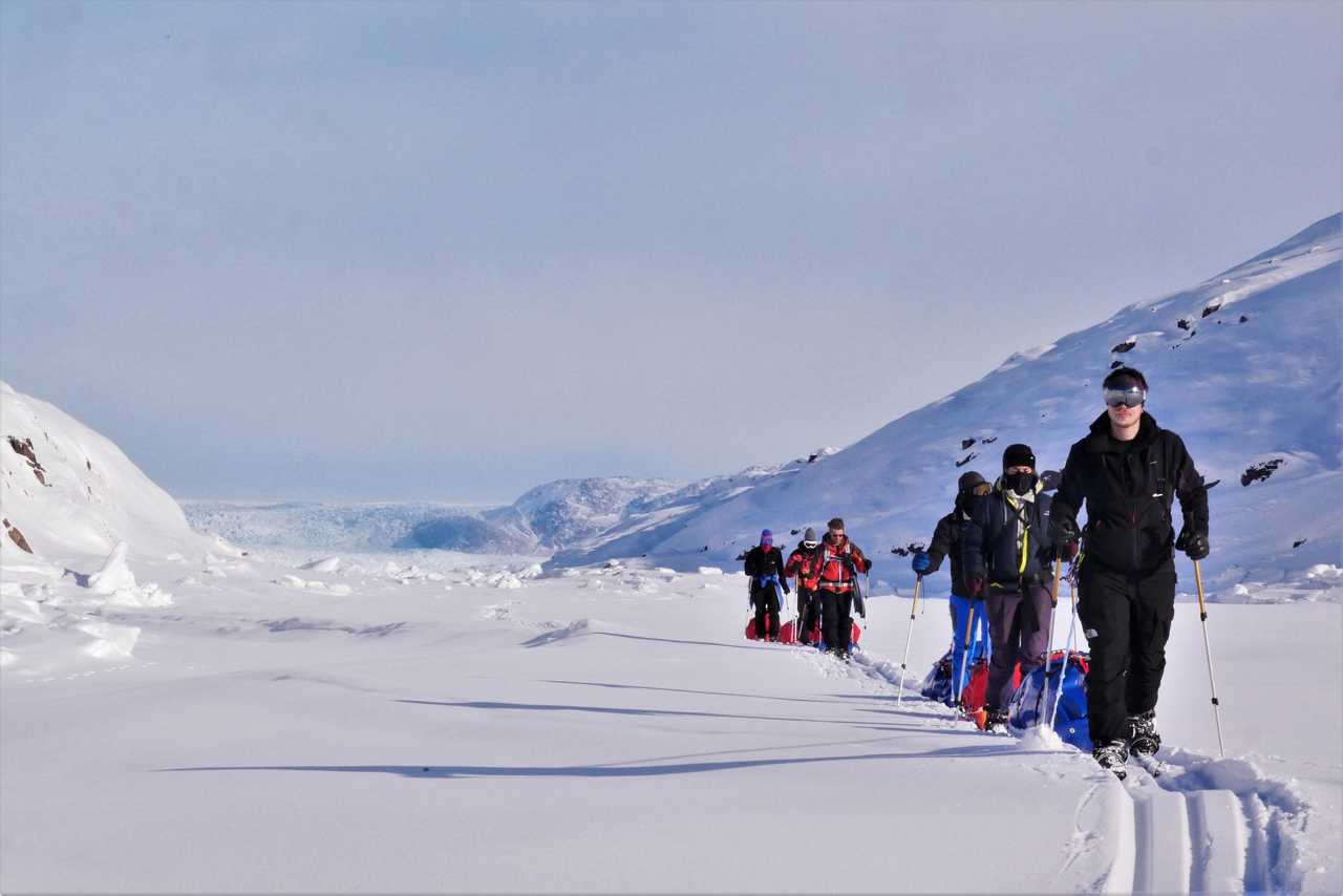 Expédition en ski-pulka au Groenland l'hiver