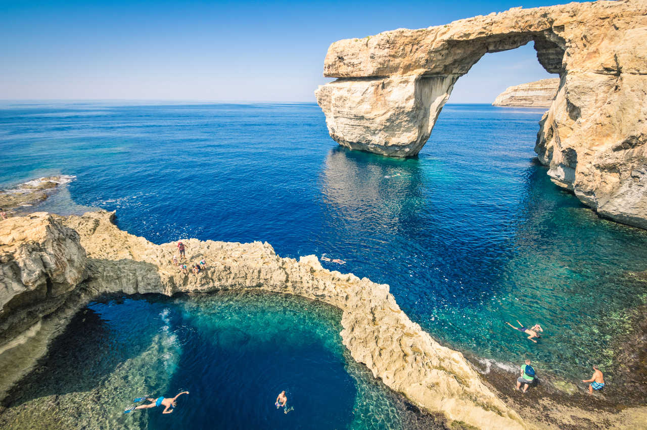 Fenêtre Azure sur l'île de Gozo à Malte