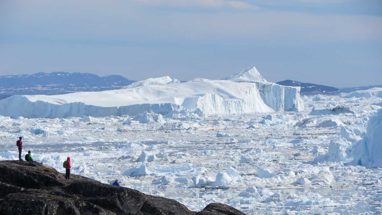 FJord glacé d'Ilulissat, face aux icebergs, Groenland