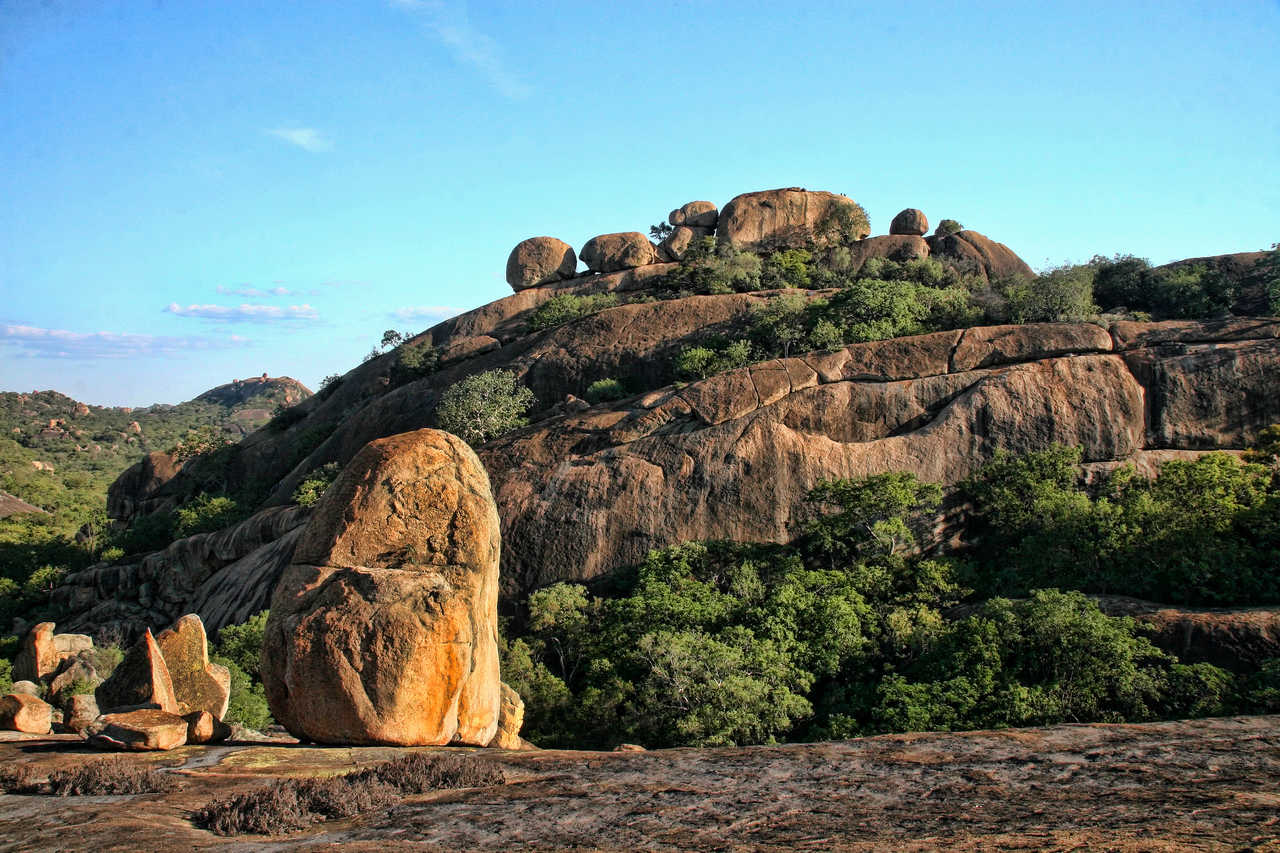 formations rocheuses du parc national de Matopos, Zimbabwe