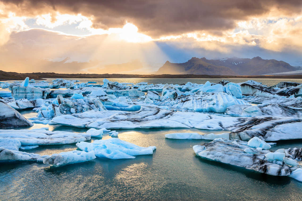 Glacier de Jokulsarlon en Islande