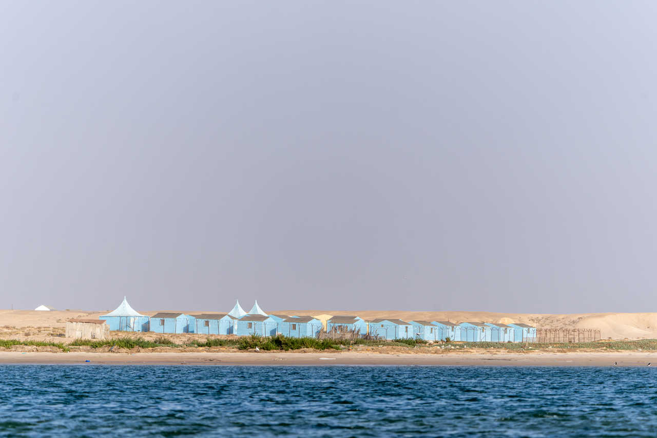 habitations dans le Parc National de le banc d’Arguin en Mauritanie