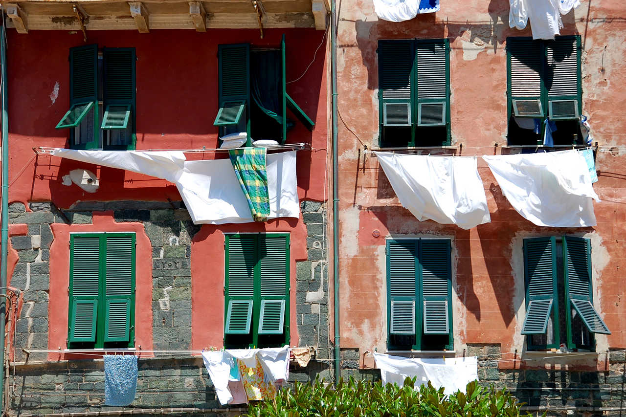 Habitations typiques des Cinque Terre en Italie