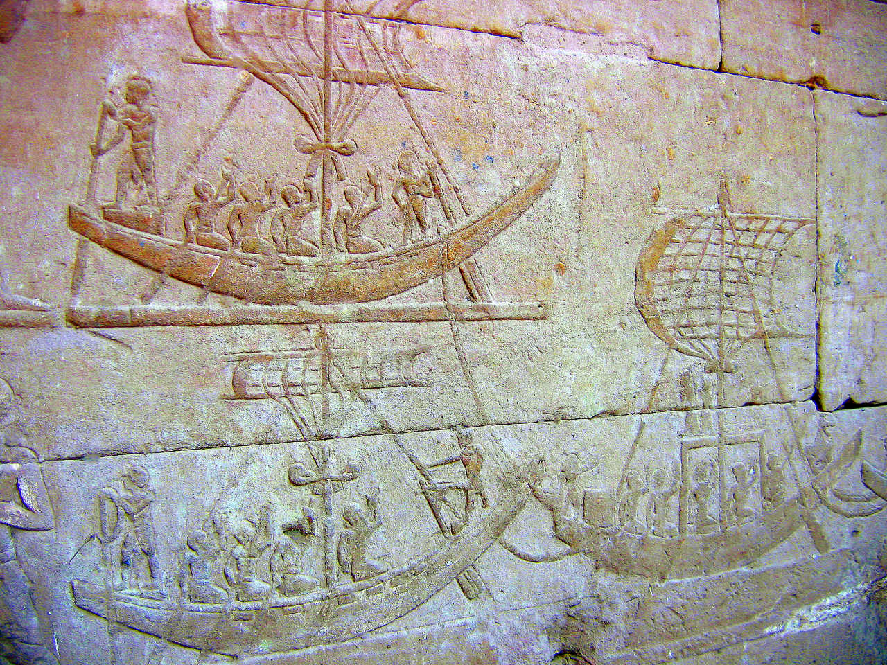 Hiéroglyphes et décoration temple, Egypte