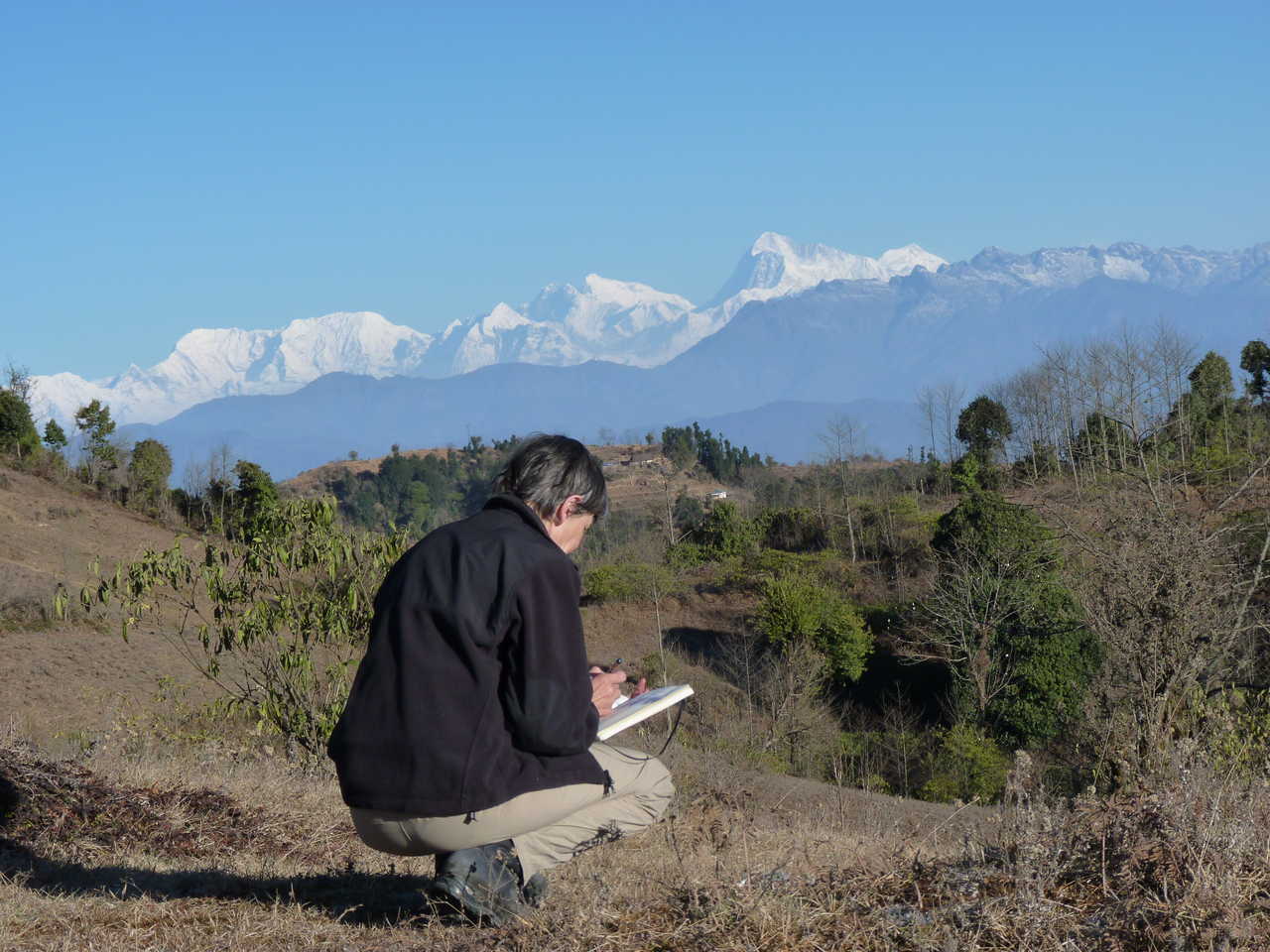 Panorama sur le massif du Kangchenjunga