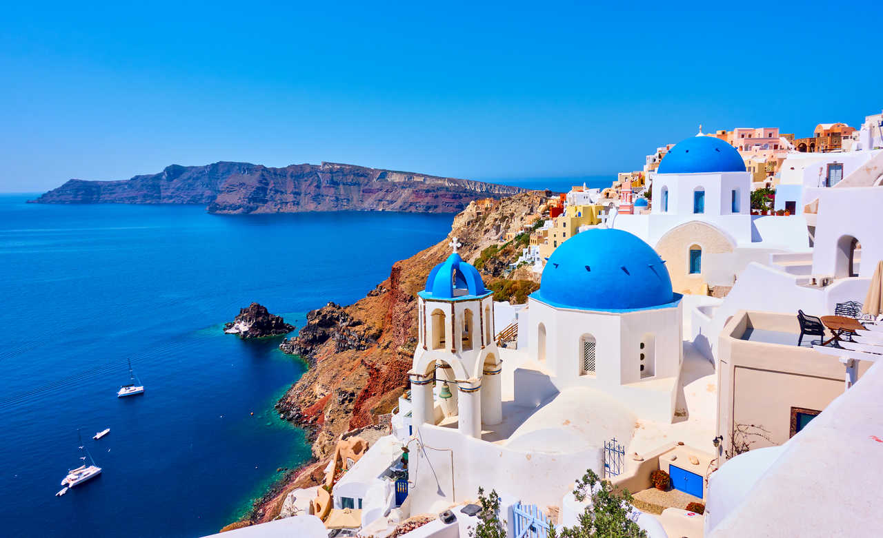 Île de Santorin dans les Cyclades en Grèce, Roman Sigaev