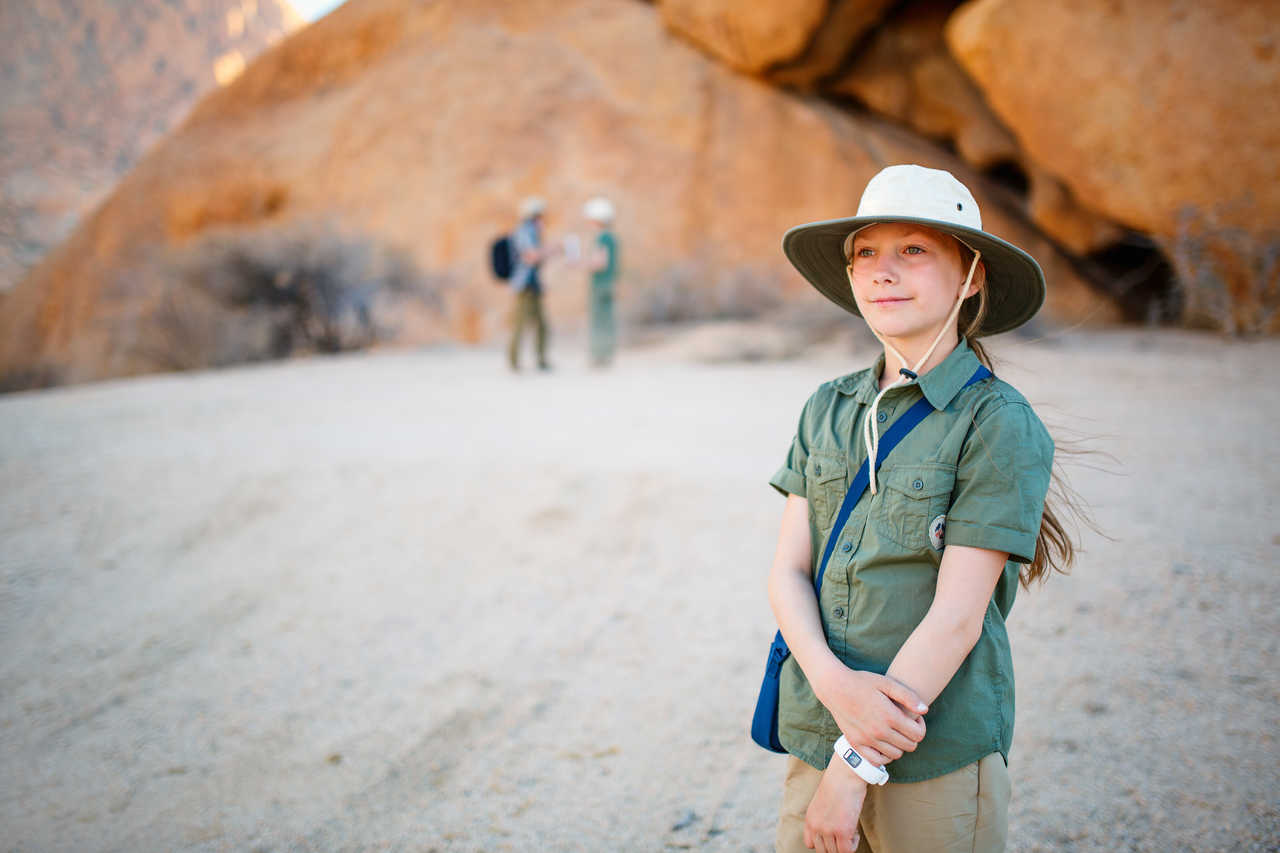 Jeune fille dans le Damaraland en Namibie