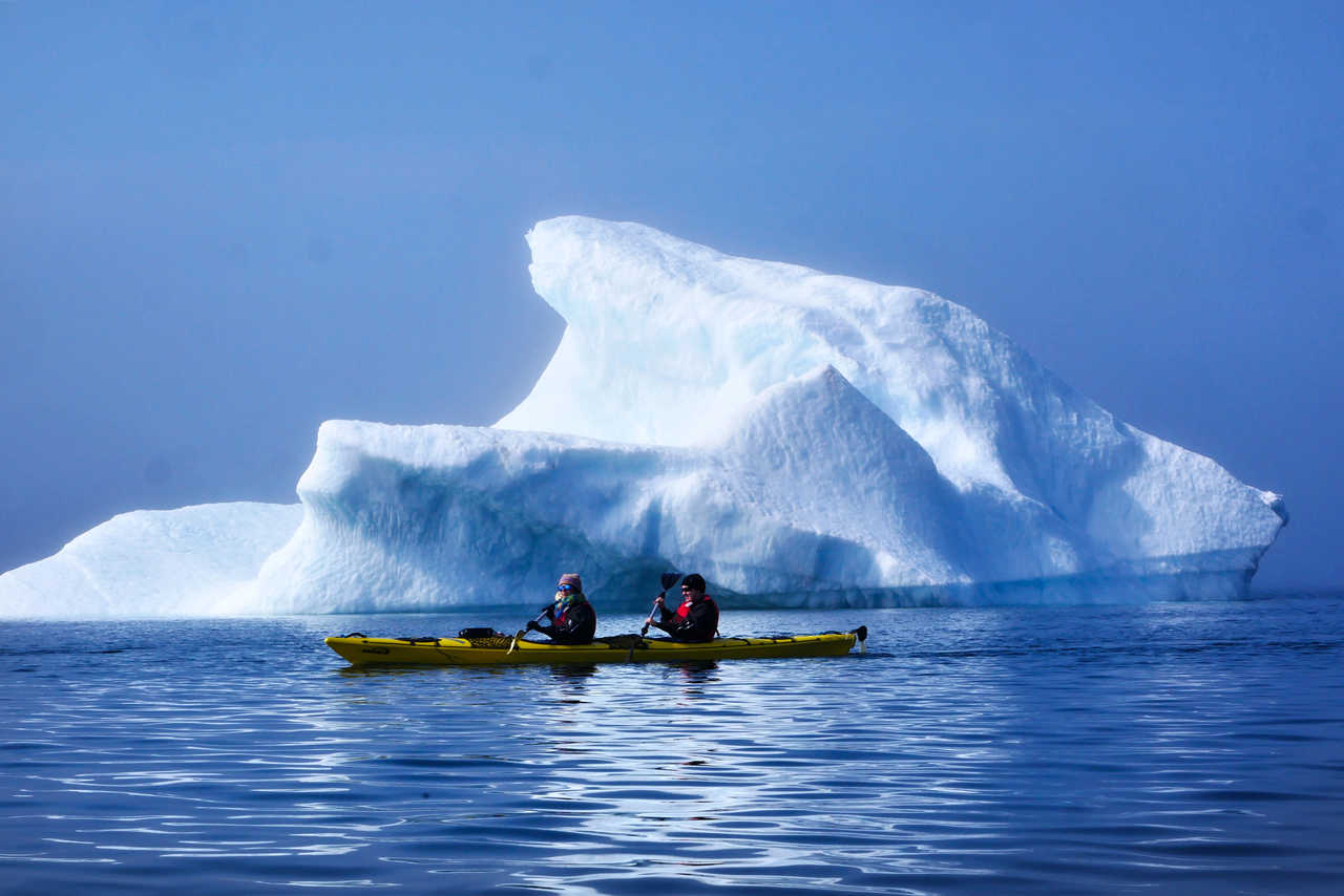 kayak de mer en Arctique, Groenland