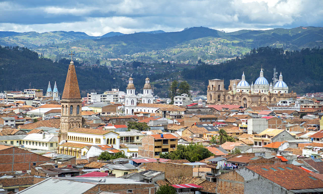 La cité coloniale de Cuenca,  dans le sud de l'Equateur