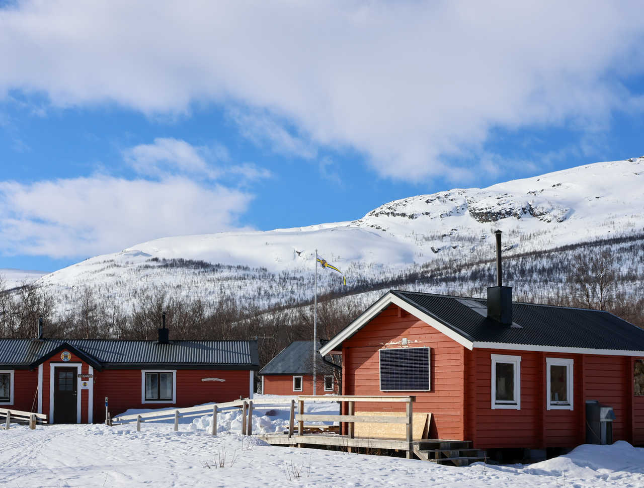 La Kungsleden en hiver refuge Abiskojaure