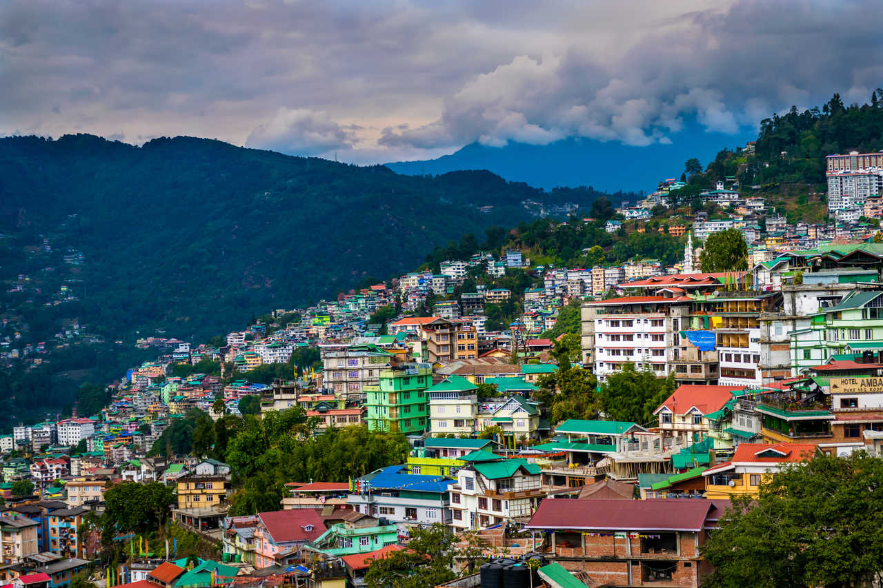 La ville de Gangtok dans le Sikkim en Inde