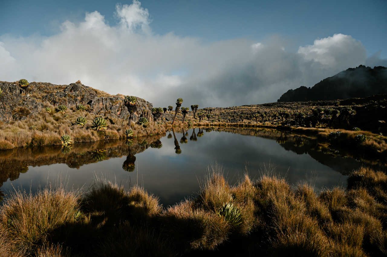lac Ellis sur le mont Kenya au Kenya