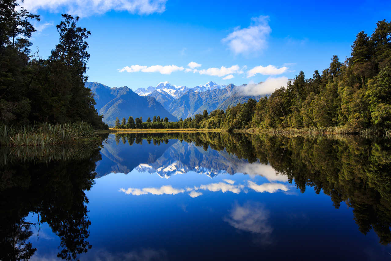 Lac Matheson / Lac mirror en Nouvelle-Zélande